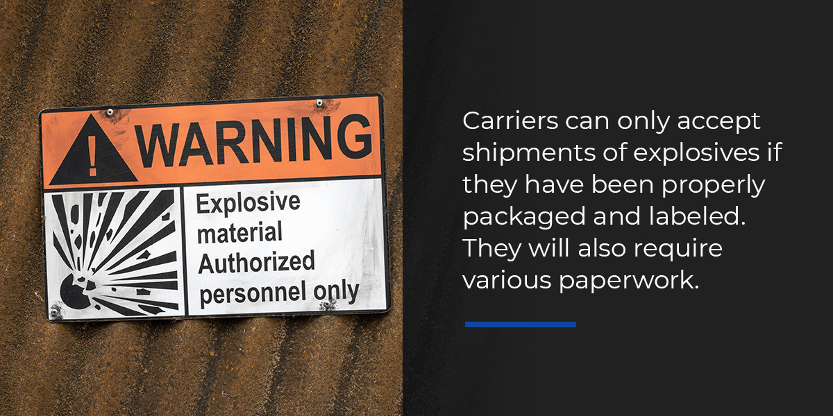Papers, Packaging and Labels for Shipping Explosives